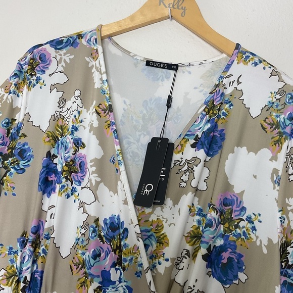 NWT PLUS Ouges Floral Dress - Picture 4 of 5